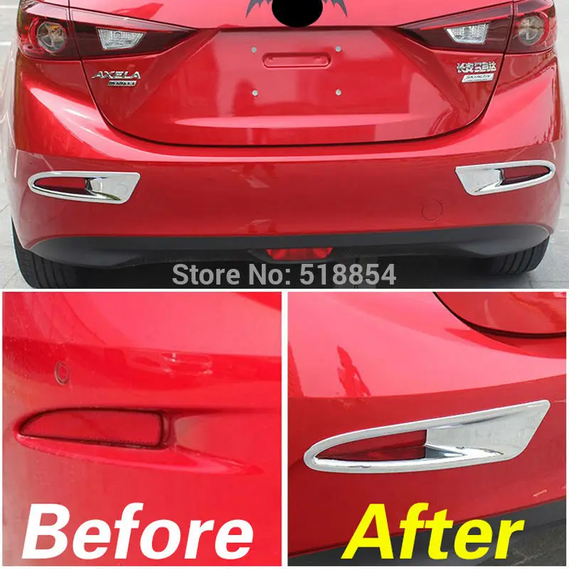 Аксессуары для 2014 2015 MAZDA 3 M3 AXELA SEDAN хромированный задний отражатель