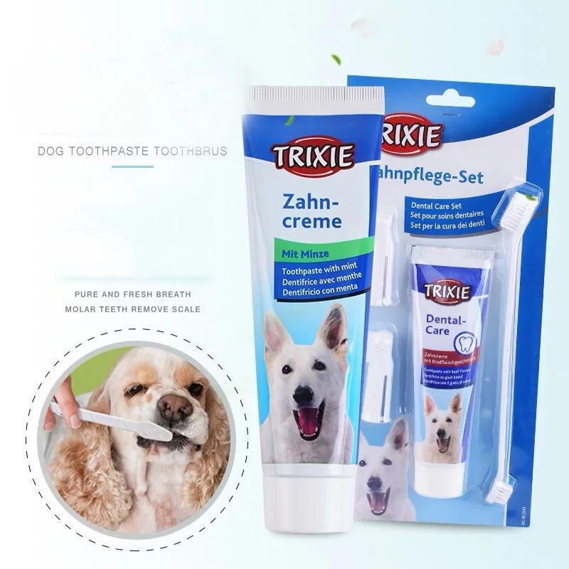 Товары для питомцев собачья зубная паста набор зубных щеток со вкусом говядины