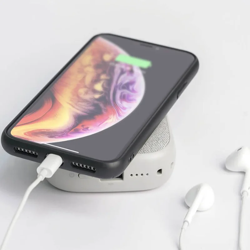 SOLOVE 10000 мА/ч Wireless Power Bank QI зарядное устройство с двумя портами USB быстрая зарядка
