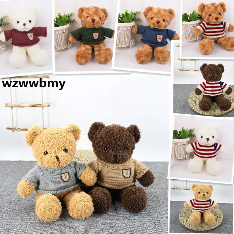 

30 Cm Cute Classics Teddy Bear Plush Children's Toy Wedding Doll Mascot Party Doll Graduation Couple Gift