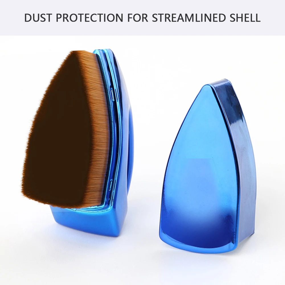 

1PCS Wool Fiber Makeup Foundation Brush Small Flat Head Iron Brush without Marks for BB Cream Liquid Foundation Make Up Tool