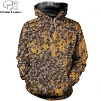 3d printed bee keeper hoodie and sweatshirt pure raw honey harajuku fashion men hoodies unisex casual jacket pullover dw0004