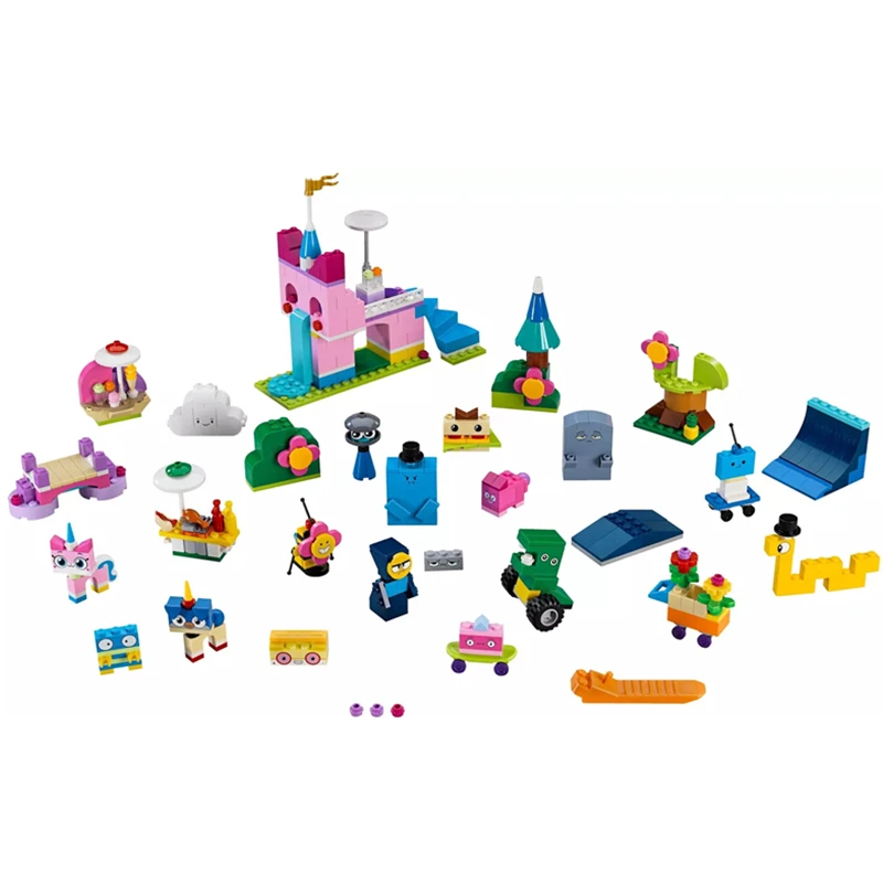 Большой фильм 2 мультфильм uniskitty Кот Unikingdom Творческий замок Коробка фигурки строительные блоки комплекты кирпичей игрушки Совместимые друзья 41455
