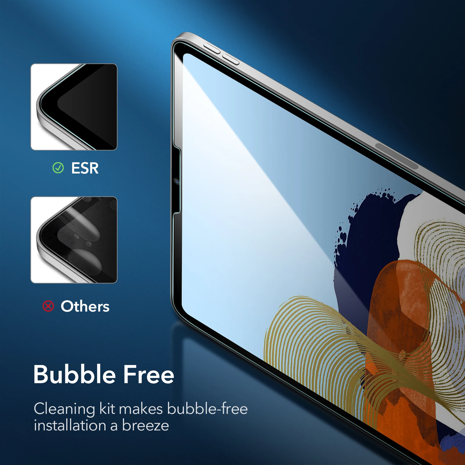 esr tempered glass for ipad pro 11 12 9 202120202018 hd ultra clear glass anti blue light screen protector for ipad pro 2021 free global shipping