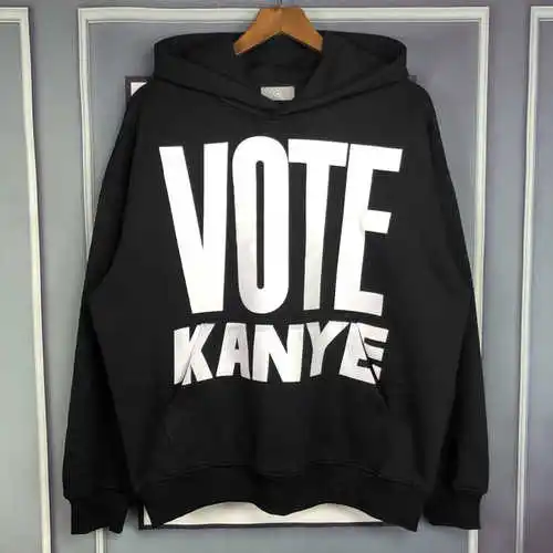 

Худи Kanye West с надписью VOTE KANYE, мужские и женские пуловеры с принтом, высокое качество, несколько оверсайз, свитшоты на осень и зиму, выборов