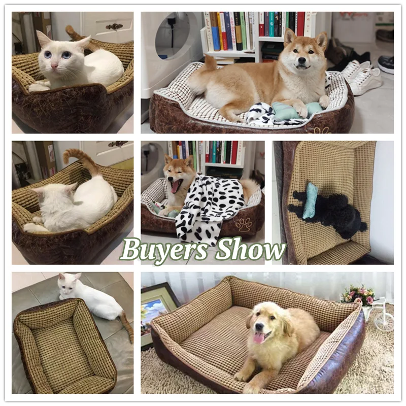 

Pets Bingo Cat Bed Detahcable Washable Dog Nest Removable Doghouse Extra Large Suede Kitten Sofa Suitable for 40kg Pets