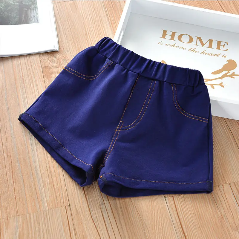 Новинка Лето 2020 Детские хлопковые джинсовые штаны ярких цветов для маленьких