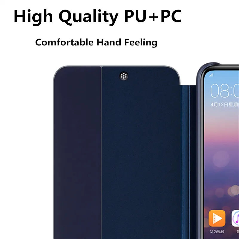 huawei p20 pro case original 100 official flip cover smart view window pu leather huawei p20 case funda huawei p20 pro cover free global shipping