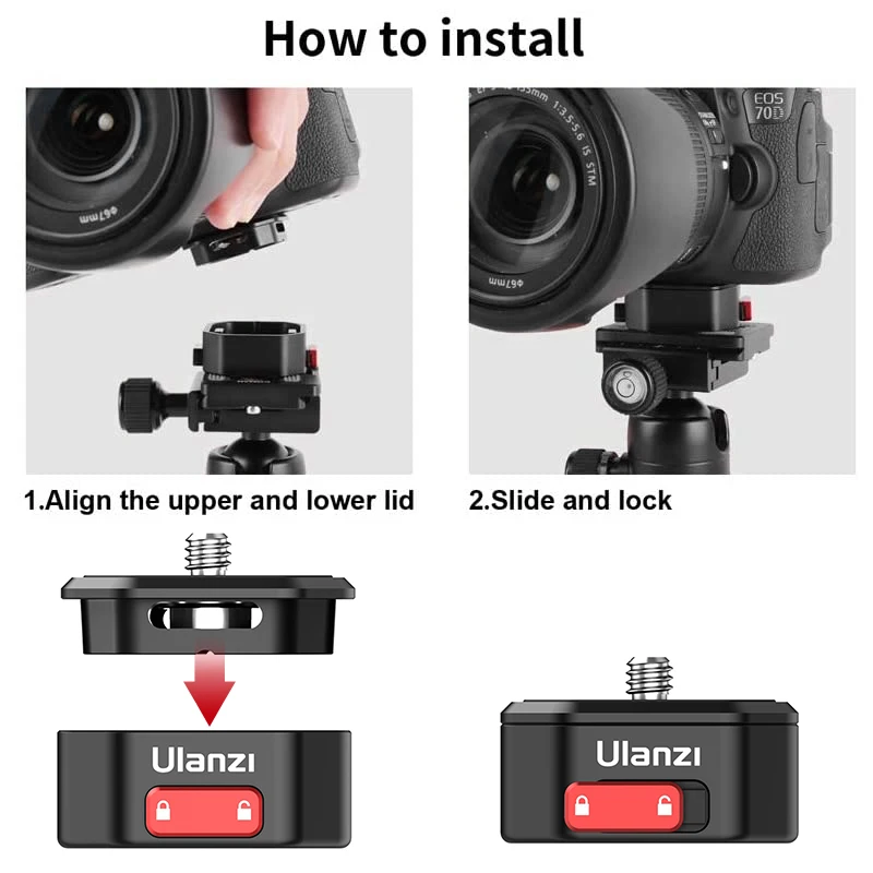 Быстросъемная пластина зажим Ulanzi с креплением на плечо Зажим для ремня адаптер