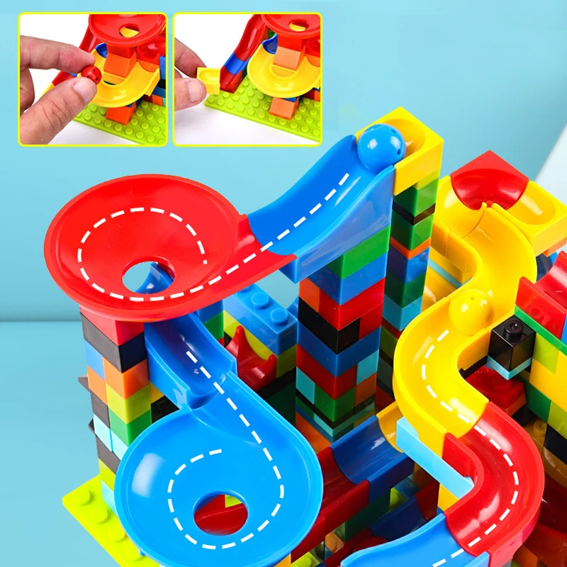 Marble Man Run Building Block Duplo Small Particle Funnel Slide DIY Child Toy Girl | Игрушки и хобби