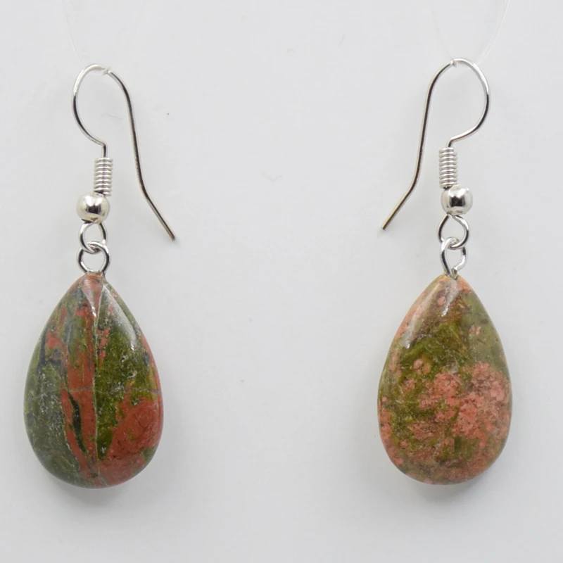 Простой крюк глазурь слеза капля воды Опал Кристалл лазурь бисер серьги из