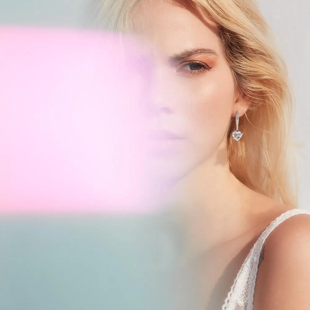 Серьги-подвески E Heart из настоящего серебра 925 пробы женские изящные висячие