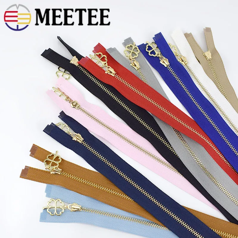 Meetee 2 шт 40-70 см 3# Металлические молнии Open-End Авто замок золотая молния DIY сумки кошелек Декор одежды молния Швейные аксессуары ZA039