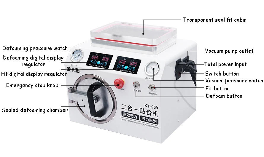 universal oca vacuum laminating machine autoclave bubble remover for phones lcd touch screen refurbish free global shipping