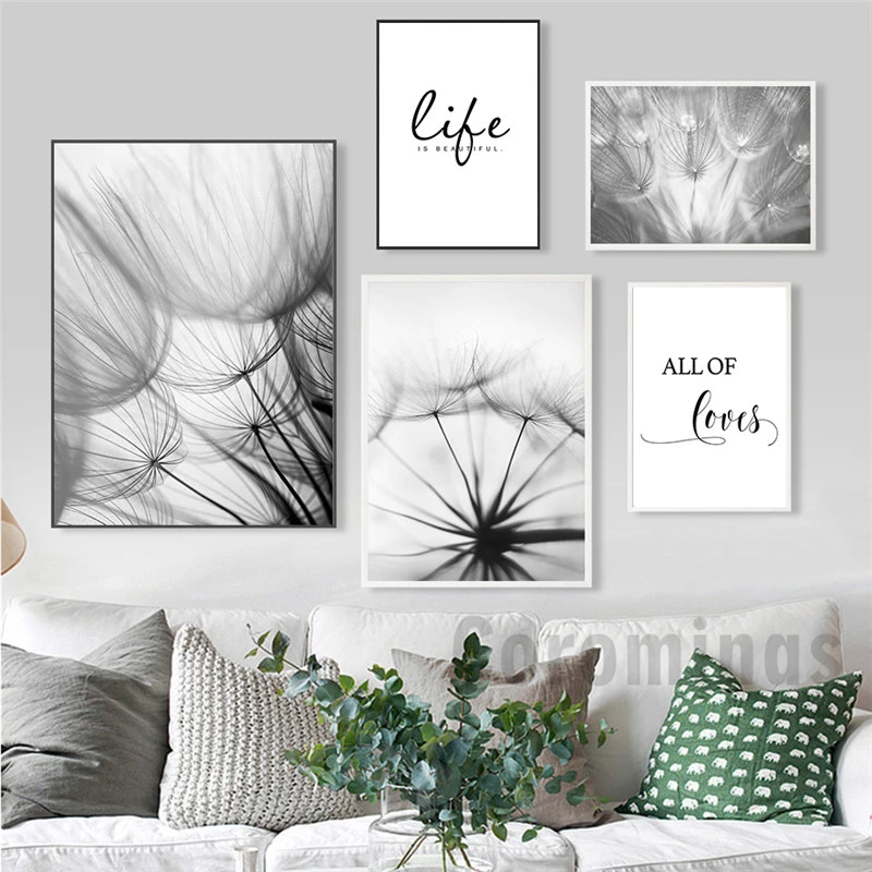 Скандинавский Одуванчик Художественная Картина на холсте постеры и принты