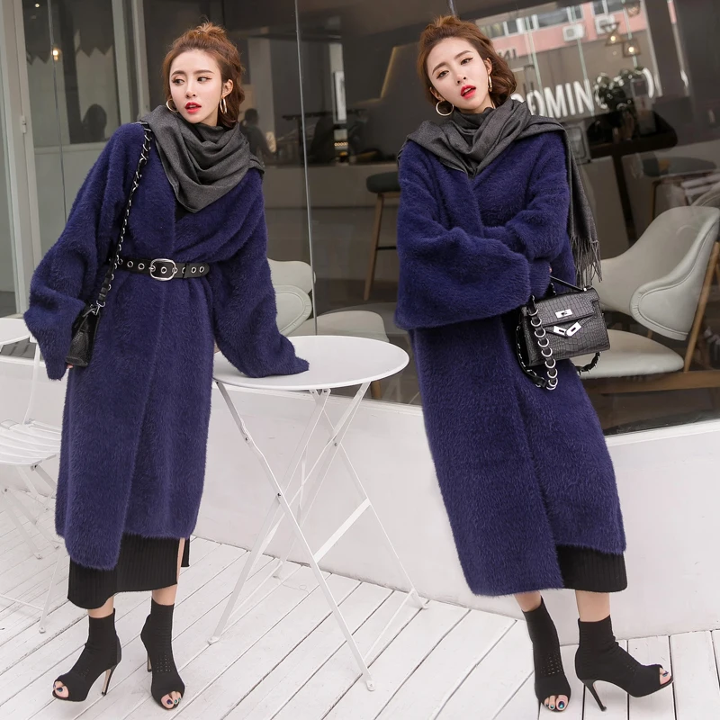 Thickening Fashion Women Sweater Coat Bat Sleeve Pluz Size Wild Casual Ladies Long Long-sleeve Autumn New 2019 S077 |
