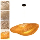 1 шт. китайская дзен чайная люстра Hotpot бамбуковая плетеная лампа с источником светильник