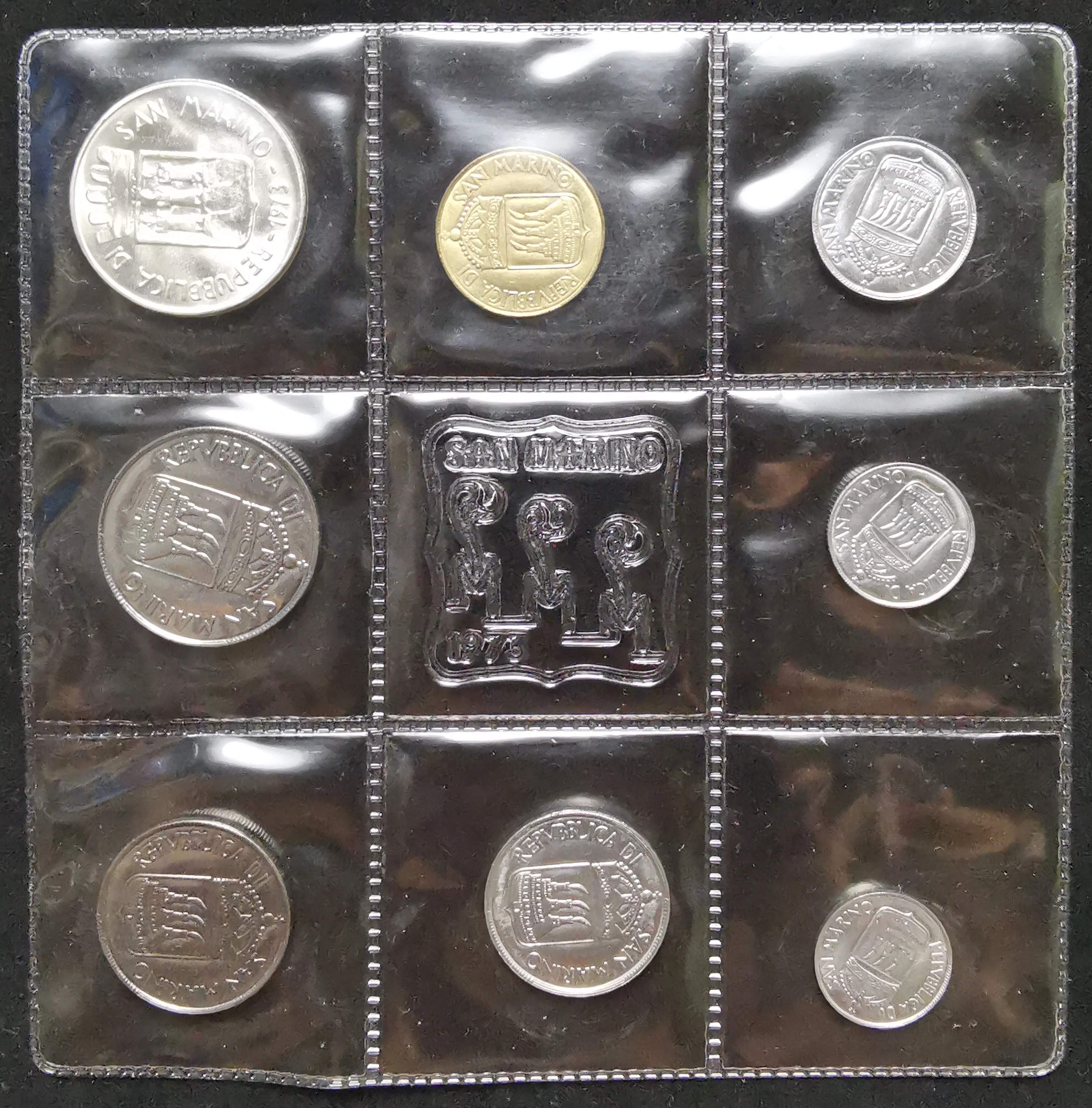 

San Marino 1973 coins 8 full set 1-500 lira Original True Real Genuine Coin European Collectible Gift Unc