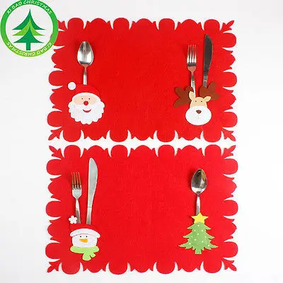 2020 НОВАЯ РОЖДЕСТВЕНСКАЯ салфетка под приборы Рождественский стол держатель