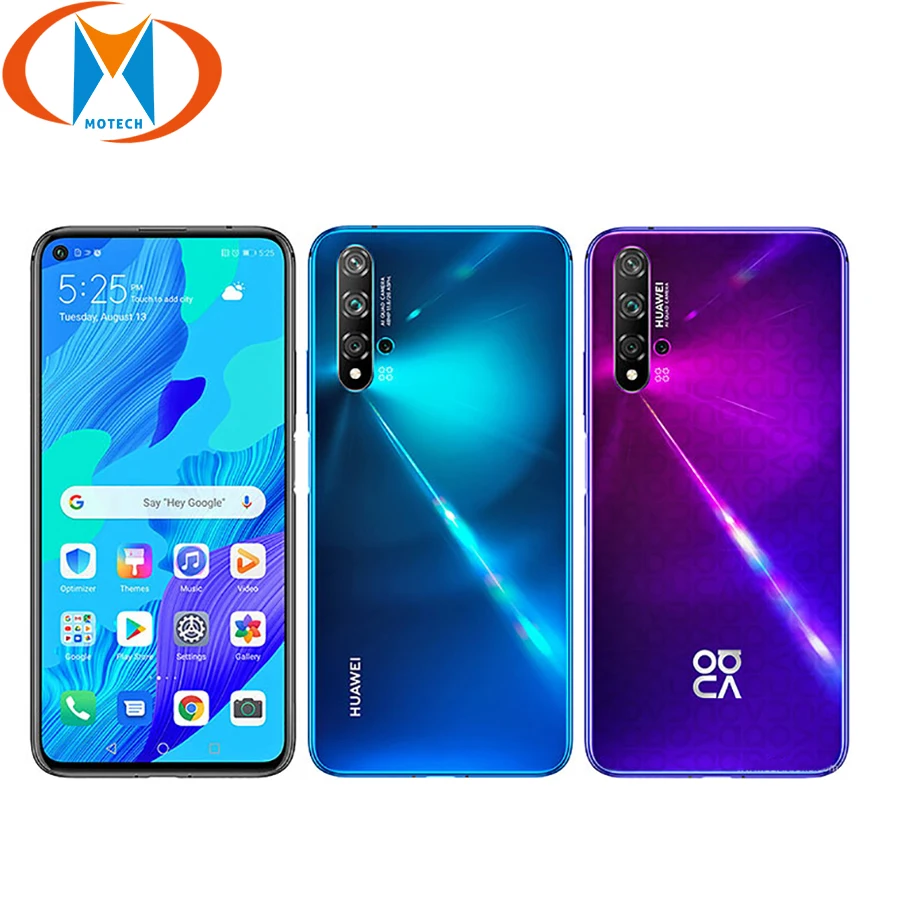 Глобальная версия Huawei Nova/5T YAL L21 8 ГБ 128 мобильный телефон Quad камера 48MP 6 26 &quot3750 мА/ч