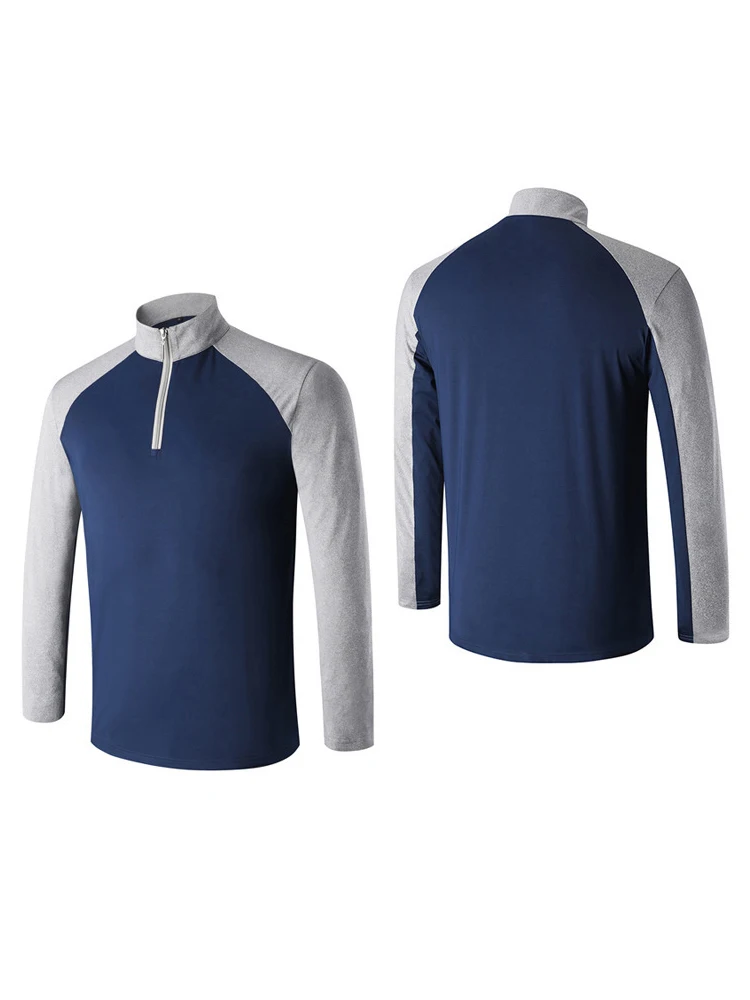 Одежда для гольфа, мужские быстросохнущие футболки поло с длинным рукавом от производителя, простые мужские футболки из 100% полиэстера