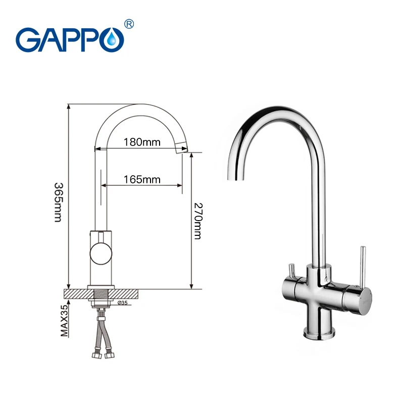 GAPPO фильтр для воды краны Кухня смеситель раковины torneira de cozinha водопроводные кран