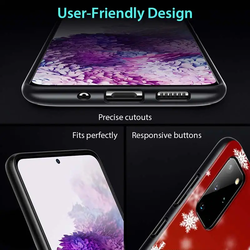 

Merry Christmas Fashion Style For Samsung Galaxy A71 A51 (5G) A41 A31 2020 A21S A11 A90 A70S A50S A30S A10S Black Phone Case