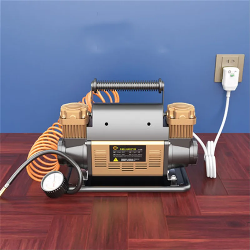 

220v Electric Home Truck Car Tire Double Cylinder high Pressure Power 580W Car refueling Tools 10 meter Inflation Tube Fast Infl