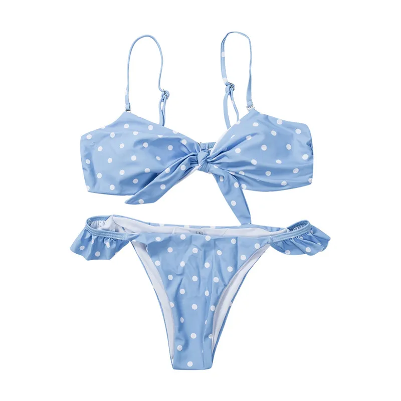 Сексуальный женский комплект бикини бандажный купальник с бантом для женщин