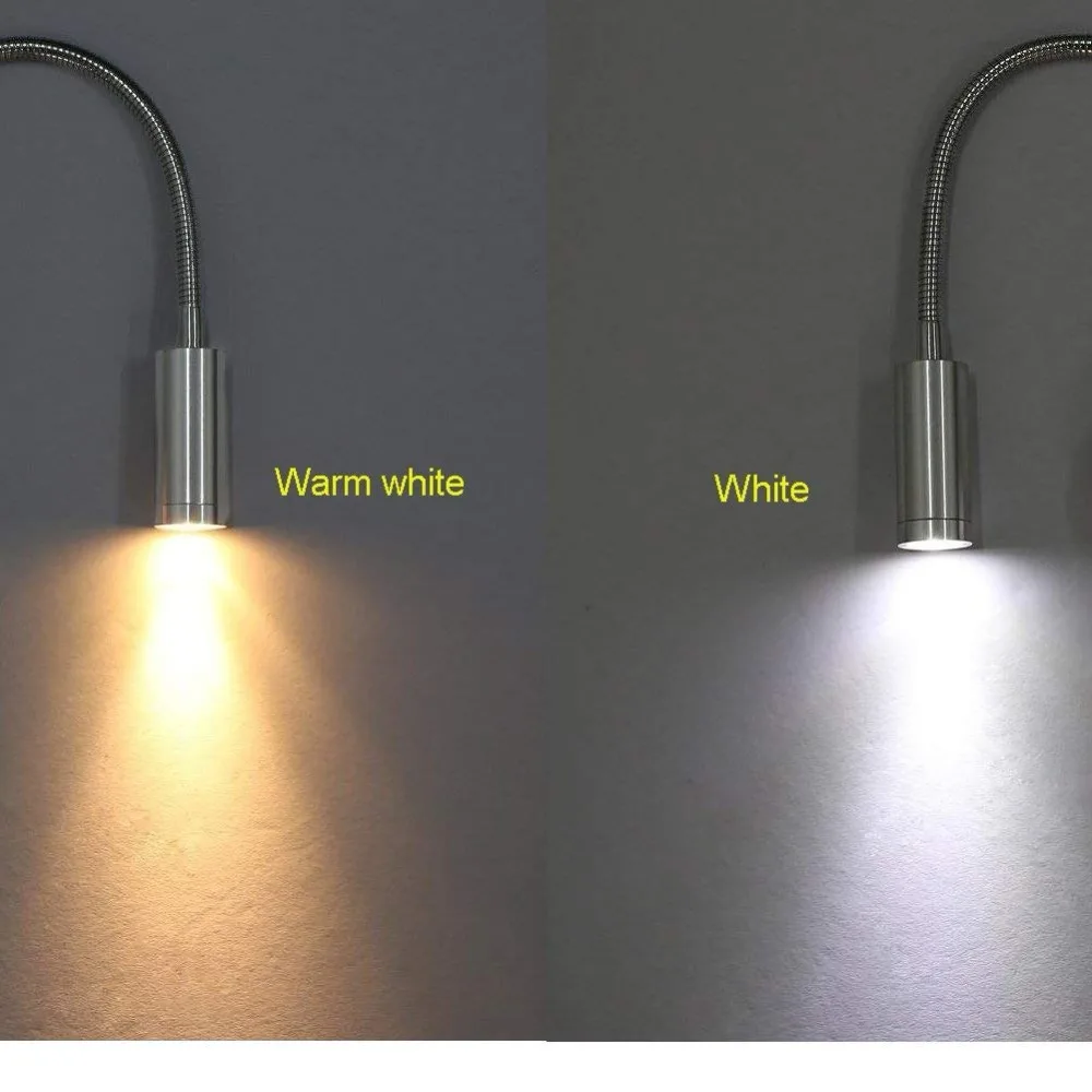 

Светильник Настенный Светильник, бра с гибким шлангом и переключателем, Для спальни, чтения, гостиницы, магазина, теплый белый цвет, 3 Вт