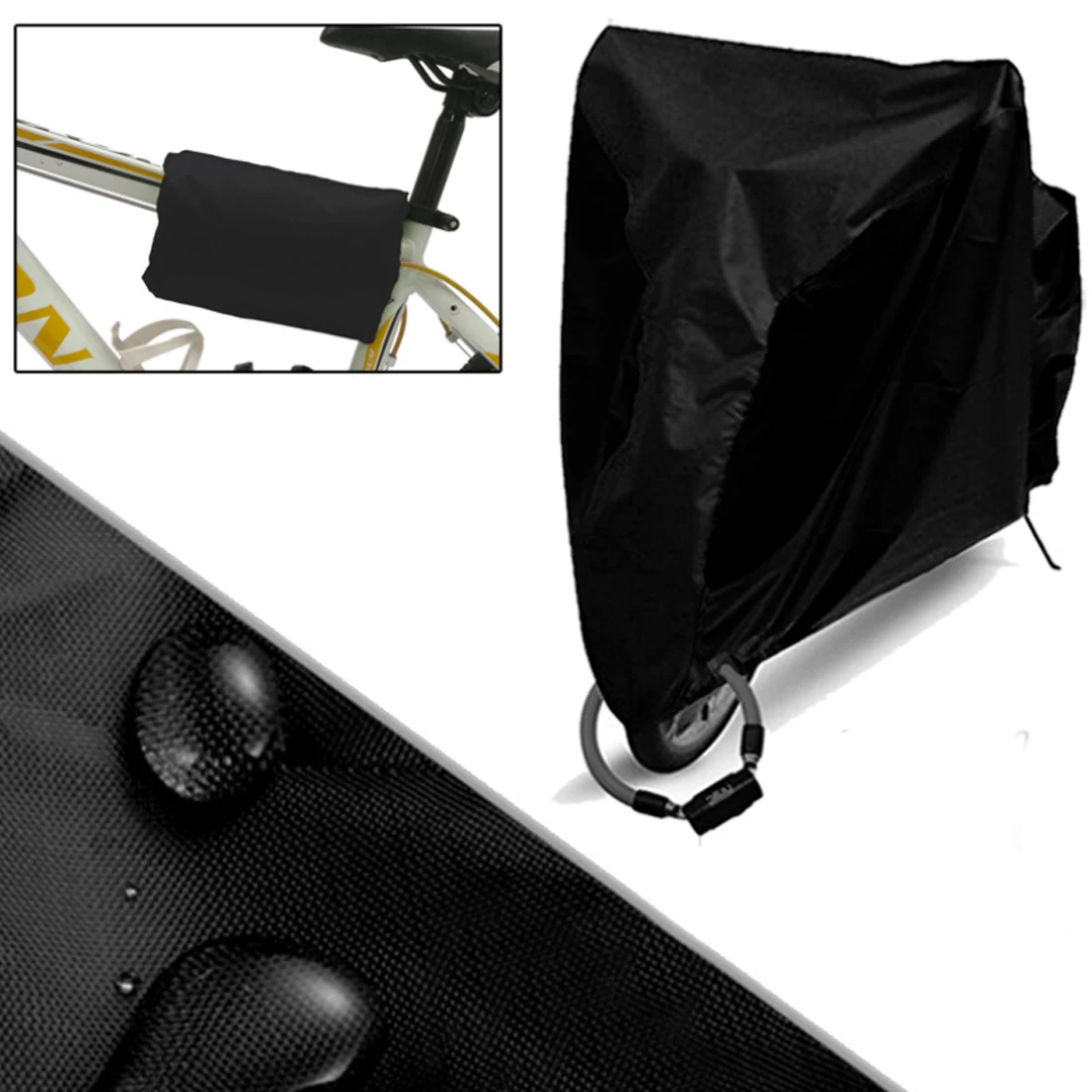 

Motorcycle bike cover waterproof and dustproof cover with keyhole storage bag sunscreen outdoor protection durable cover