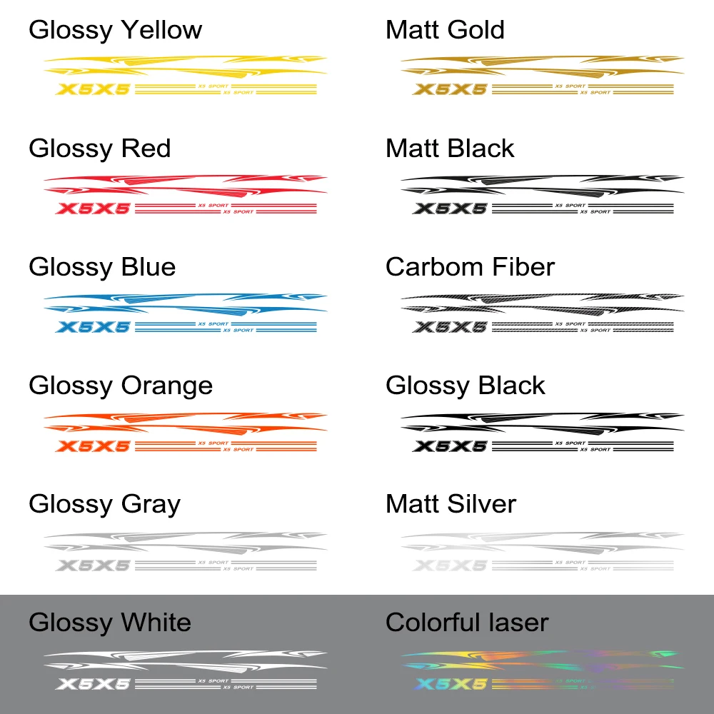Длинные боковые Стикеры для двери автомобиля 2 шт. стильная виниловая пленка