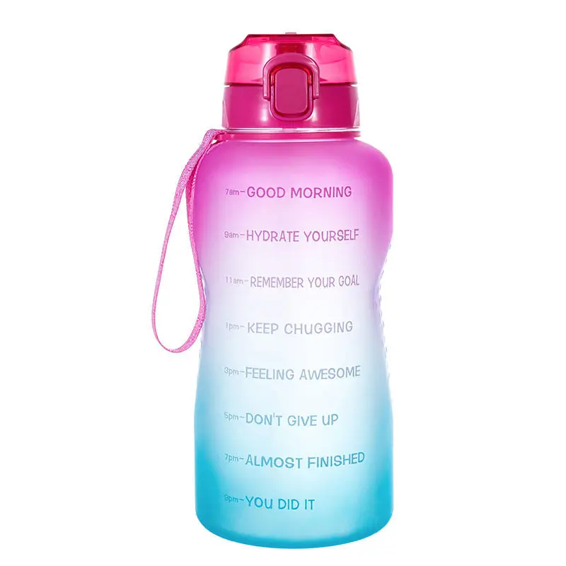 

Quifit Gallon Water Bottle with Straw 3.8 & 2 Litre Large Capacity Tritan BPA Free Motivational Quote Time Marker Fitness Jugs