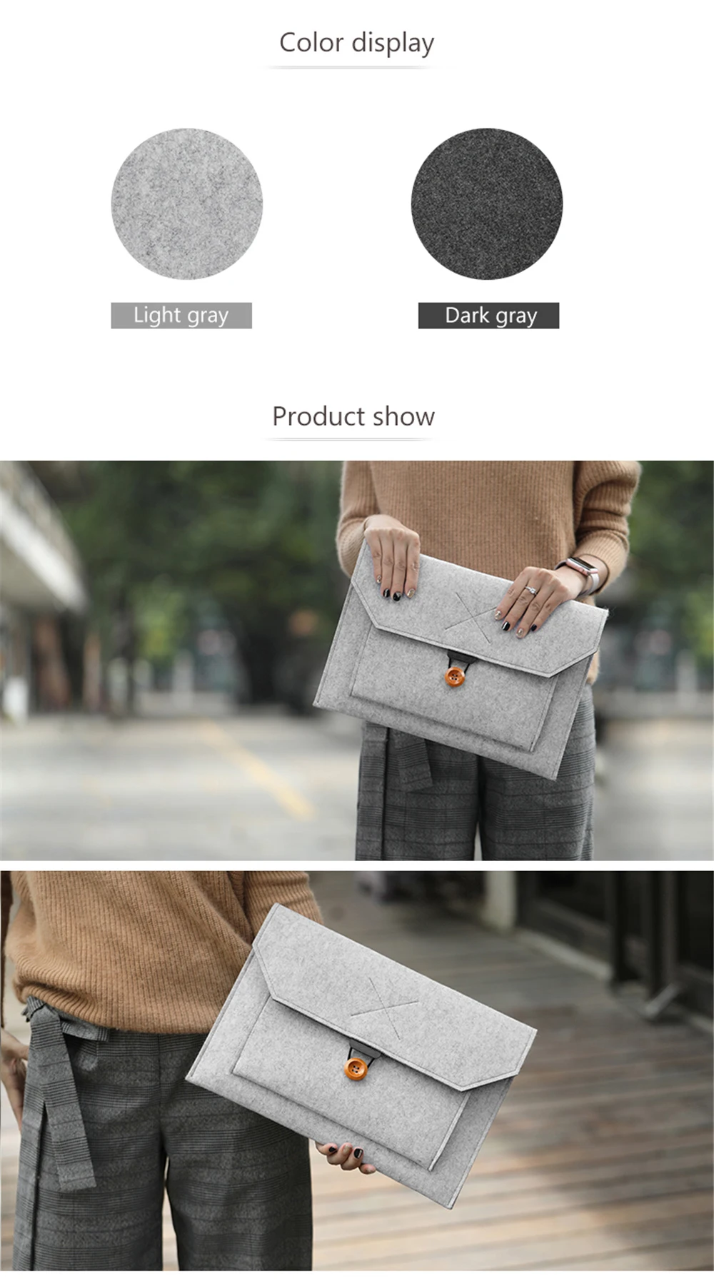 Модная шерстяная фетровая сумка для ноутбука чехол для Macbook Air Pro 11 12 13 15 Xiaomi lenovo для IPad ноутбука планшета сумка