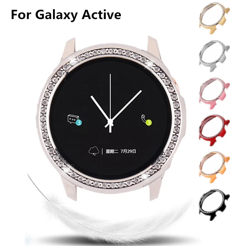 

Quarts for women's Watches Case for Samsung Galaxy Watch Active 1 Diamond Protective Case TPU Watches Protector Watch Accessory