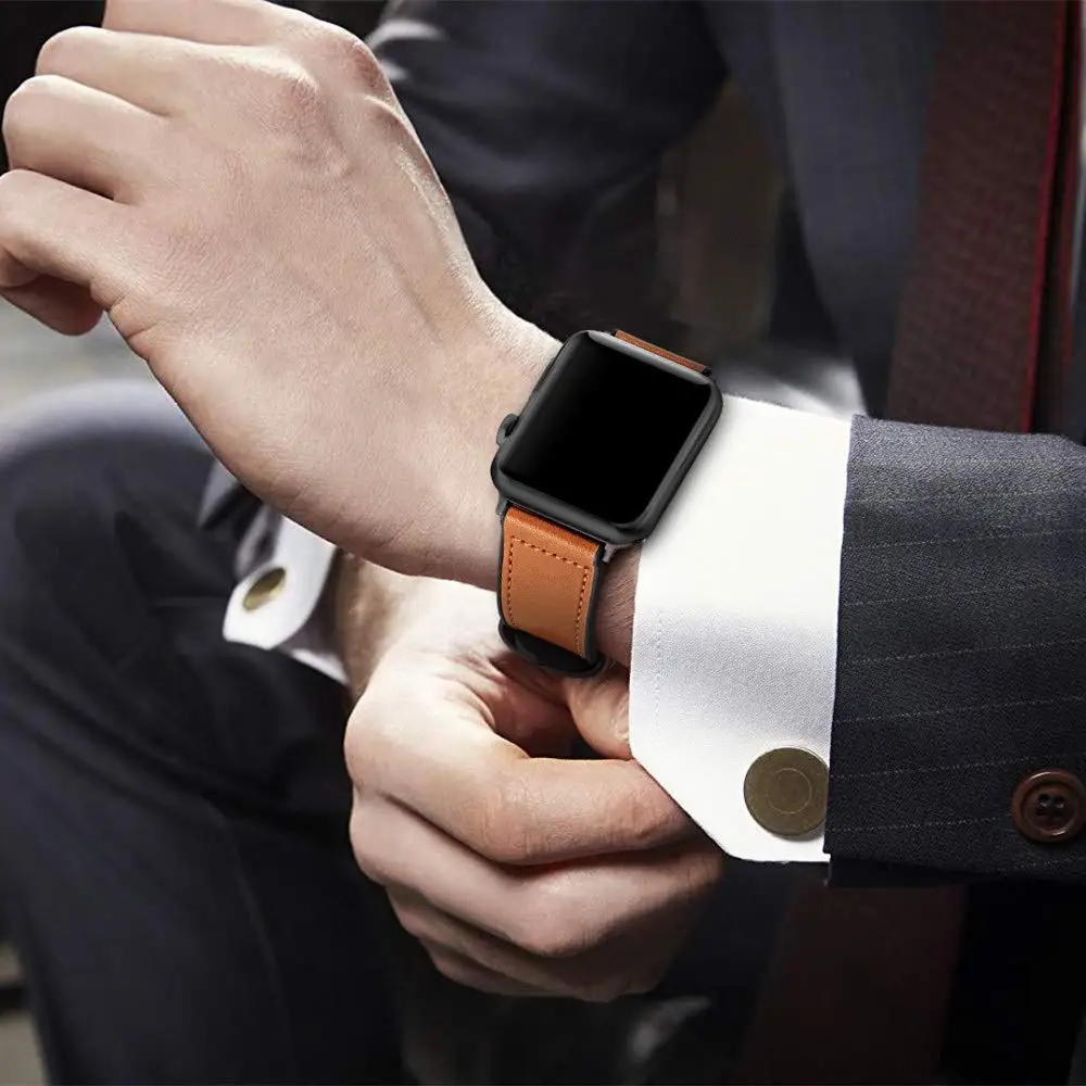 Ремешок из силикона и кожи для Apple watch 5 band 44 мм 40 кожаный браслет iWatch 42 38 4 3 2 1 |
