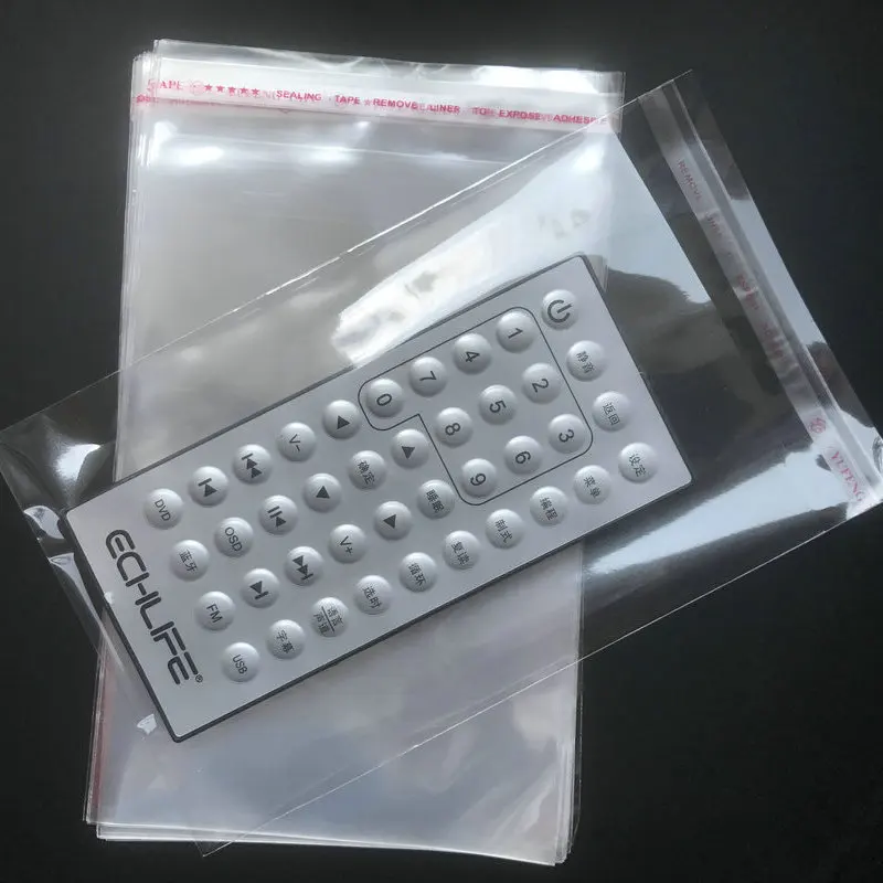 100 шт. прозрачные самоклеящиеся пластиковые пакеты для упаковки