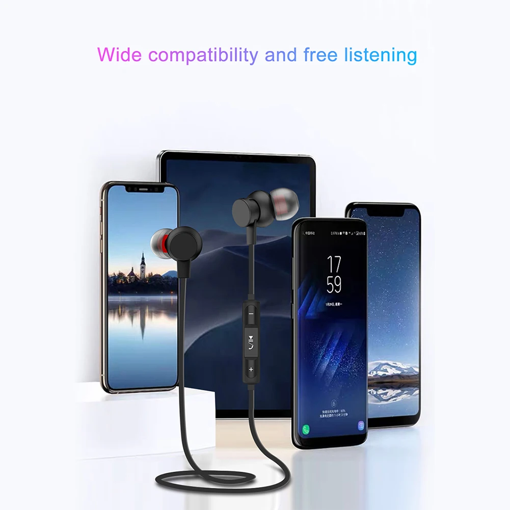 LB-T2 Bluetooth 5,0 магнитные Беспроводные наушники с нашейным ободом стерео HiFi наушники