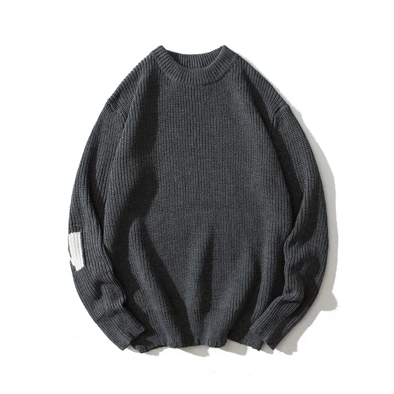 

Мужской свитер, Однотонный свитер, пуловер с длинным рукавом, повседневная одежда, мужская Трикотажная одежда, 2021