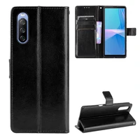 suitable for xperia 10 iii folding phone case leather buckle retro wallet phone case super drop resistant