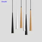 Диммируемый светодиодный подвесной светильник с COB матрицей, алюминиевый металлический Домашний Светильник, 7 Вт, 9 Вт, 12 Вт, 15 Вт, висячая лампа для гостиной, бара, кафе, прямой светильник