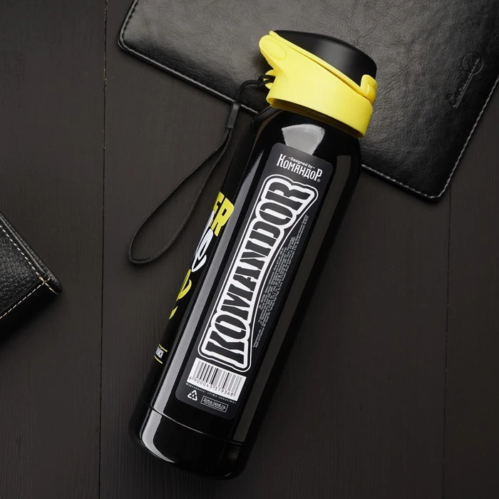 Термос с поильником Never give up 500 мл время сохранения тепла 12 ч 4337936 | Дом и сад