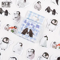 boxed stickers cute penguin kawaii stickers small animal student handmade diy hand account decoration stickers flakes stationary