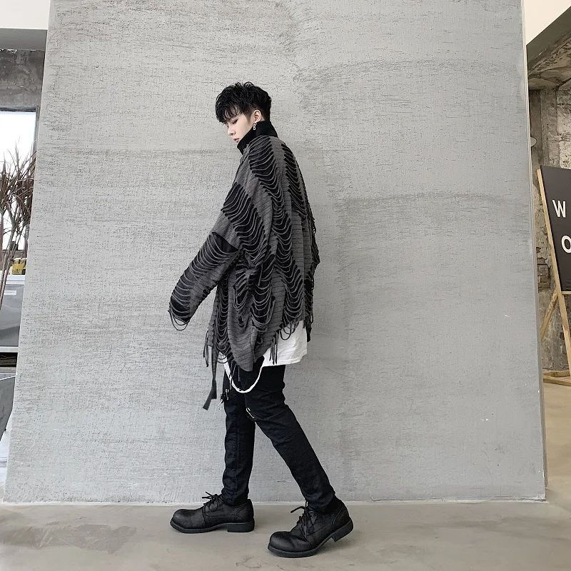 Свитшот мужской/женский двухслойный Готическая уличная одежда Свободный