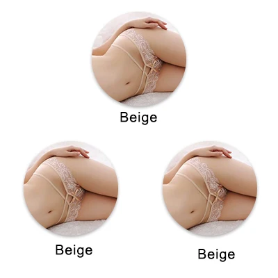 beigebeigebeige UG, сексуальные женские трусики, кружевные, низкая посадка, одноцветные, сексуальные трусы, женское нижнее белье, штаны, Дамское кружевное белье, женские стринги - Цвет: beigebeigebeige