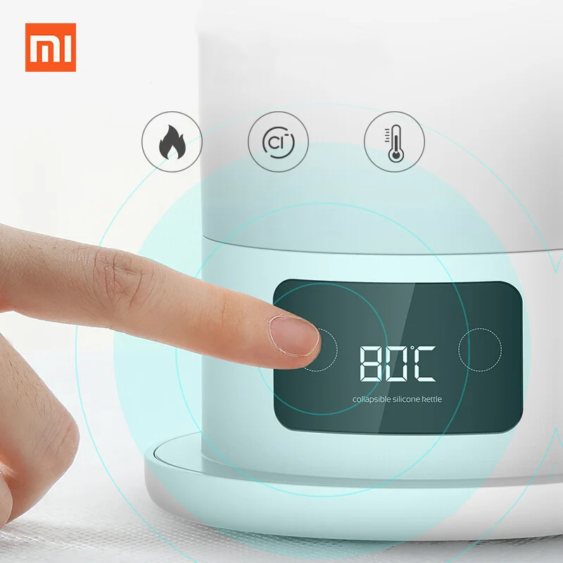 Xiaomi Deerma 0.6L складной электрический чайник автоматическая защита от отключения