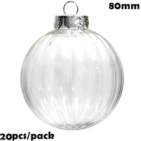 free shipping diy paintableshatterproof clear christmas decoration ornament 80mm fillable plastic melon ball 100pack