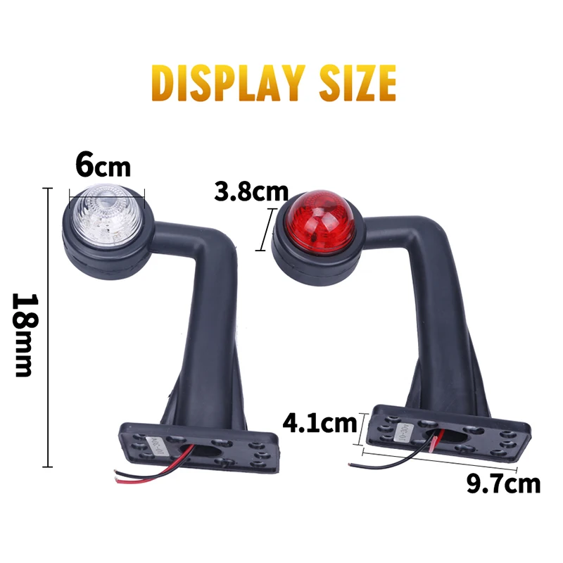 12 В Led локоть грузовик боковой габаритный фонарь снаружи авто лампа контур