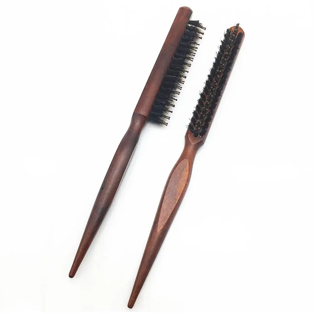Деревянная расческа с 3 рядами ворса для волос инструмент укладки волос|Расчески|