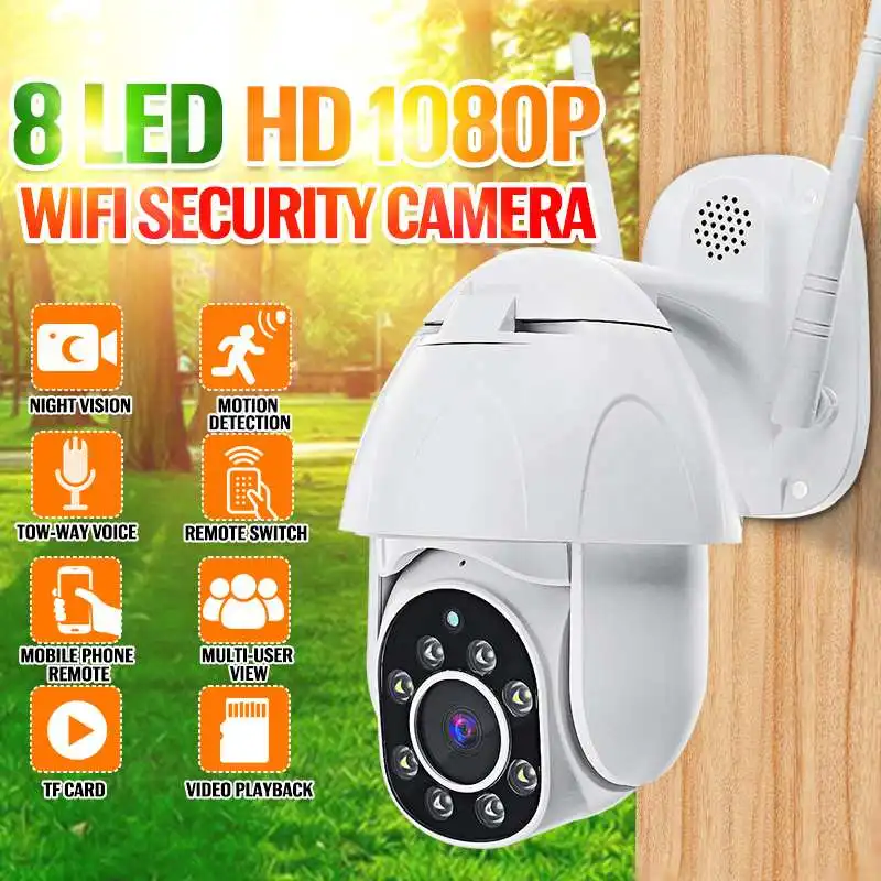 1080P PTZ wi-fi камера 2MP автоматическое отслеживание водонепроницаемый CCTV домашней безопасности ip-камера цифровой зум скорость купольная Беспроводная ip-камера onvif
